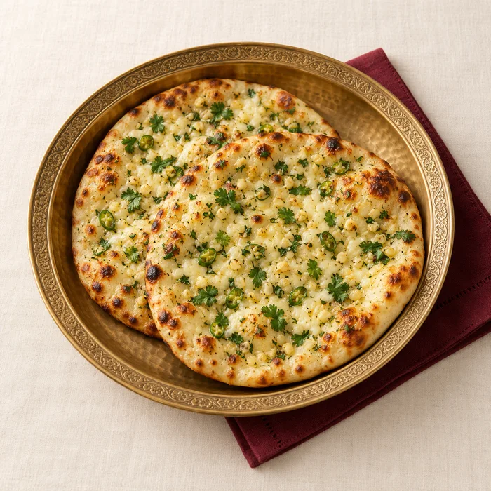 Cheese Chilli & Garlic Naan — illustrative food image